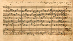 This is a small view of the first page of the score of Bach's BWV1050